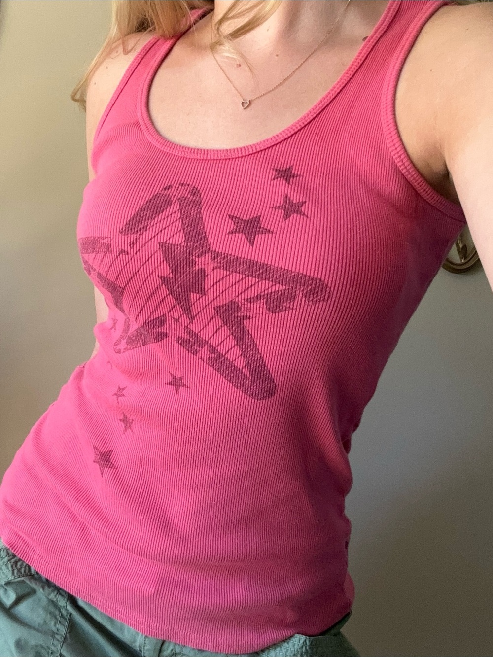 Self Esteem Y2K Pink Star Graphic Tank Top - Picture 6 of 6